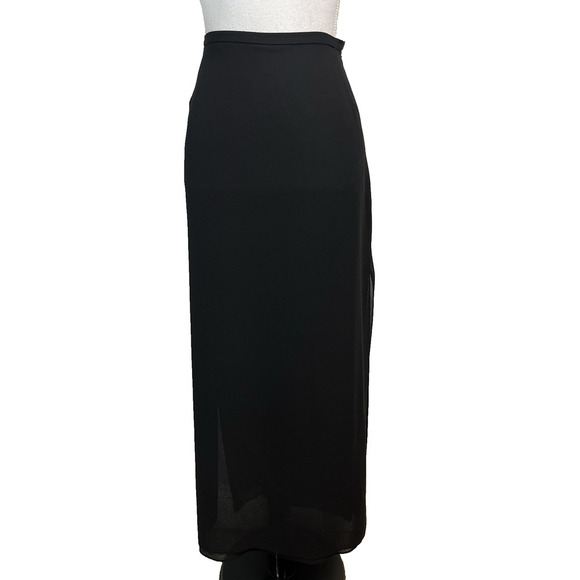 JS Collections Skirt size 10 Long Black Crepe Straight Formal Evening Wedding - Picture 1 of 11